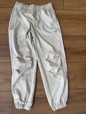 adidas Light Beige Jogger Pants with Elastic Cuffs